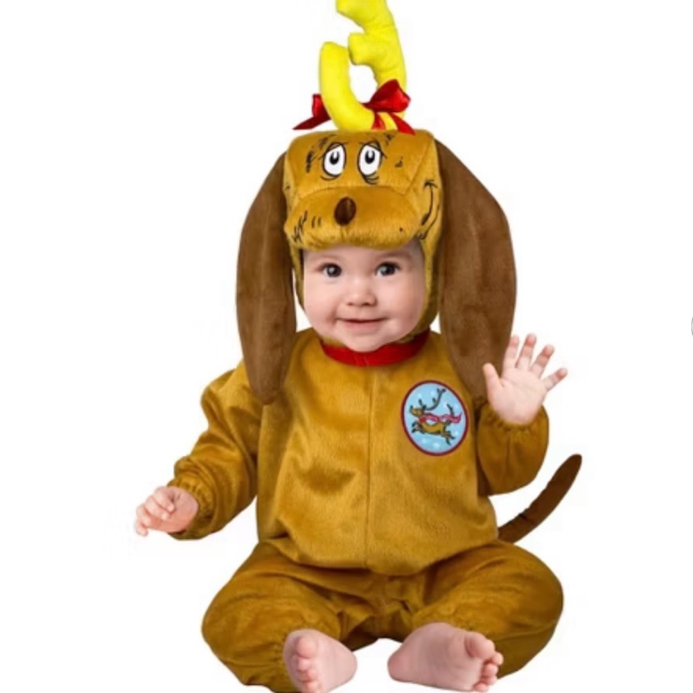 Dr. Seus Infant Max Christmas Costume Jumpsuit Brown 6-12 Months